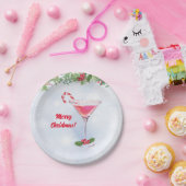 キャンディキャン&カクテルクリスマスホリデーパーティー ペーパープレート (パーティー)