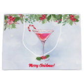 キャンディキャン&カクテルクリスマスホリデーパーティー ラージペーパーバッグ (正面)