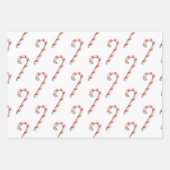 キャンディキャン、プレゼント、クリスマスライトホリデー ラッピングペーパーシート (正面)