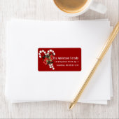 キャンディキャン&レッドかわいらしボウ住所 シール (インサイチュ)