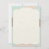 キャンディキュートベアーベイビーシャワー招待状 招待状 (裏面)