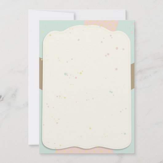 キャンディキュートベアーベイビーシャワー招待状 招待状 (裏面)