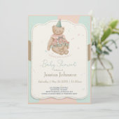 キャンディキュートベアーベイビーシャワー招待状 招待状 (スタンド正面)