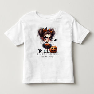キャンディクイーン – 激しい、フランジ付き&グラス満杯 トドラーTシャツ