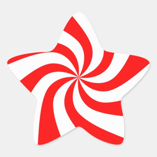 キャンディクリスマスイメージ 星シール (正面)