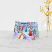 キャンディクリスマスカード カード (黄色い花)