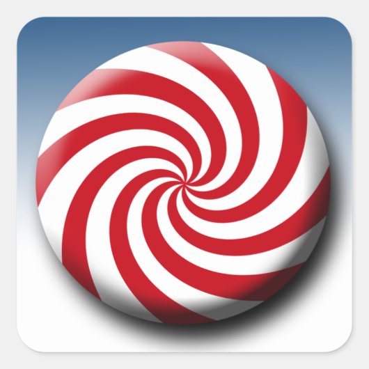 キャンディクリスマスパッケージステッカー スクエアシール (正面)