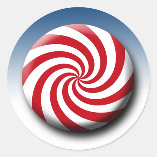 キャンディクリスマスパッケージステッカー ラウンドシール (正面)