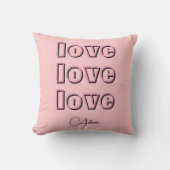 キャンディクールピンククリーン3 x愛 | パステルバラ クッション (正面)