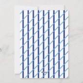 キャンディケインとブルーのストライプ | クリスマス家族写真 シーズンカード (裏面)