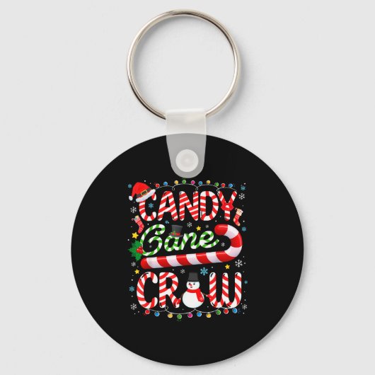 キャンディケインクルー クリスマスパジャマ 大人 メンズ レディース キーホルダー (正面)