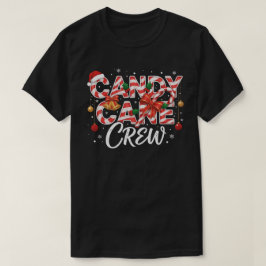 キャンディケインクルー クリスマスTシャツ – フェスティブ 赤 Tシャツ