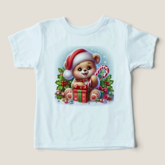 キャンディケインベア" – かわいいベビーベアのクリスマスに (デザイン正面)