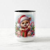 キャンディケインベア" – かわいいベビーベアのクリスマスに マグカップ (中央)