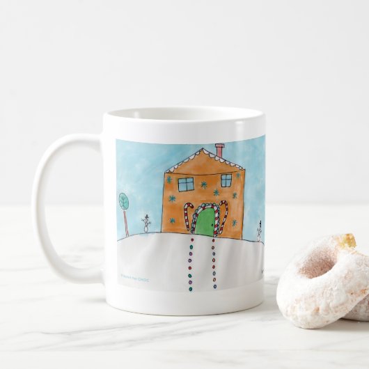 キャンディケイン コテージ - KidsArt for CHOC コーヒーマグカップ (ドーナツ)
