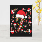 キャンディケイン メリー アンド ブライト レッド アンド ホワイト ファン クリ カード (黄色い花)