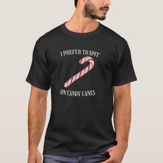 キャンディケーンに唾吐く派 悪戯クリスマス 大人Tシャツ Tシャツ