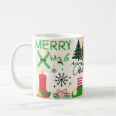 キャンディケーンギフトのクリスマス コーヒーマグカップ (左)