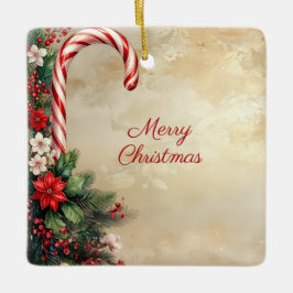キャンディケーン クリスマス オブジェ セラミックオーナメント