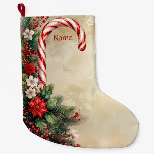 キャンディケーン クリスマス ホリデー ストッキング (正面)