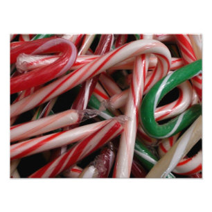 キャンディケーン クリスマス ホリデー 白 緑 赤 フォトプリント