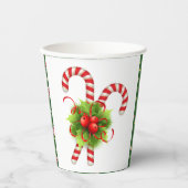 キャンディケーン クリスマス 紙コップ (正面)