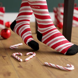 キャンディケーン ストライプ 赤と白 クリスマス ホリデー ソックス