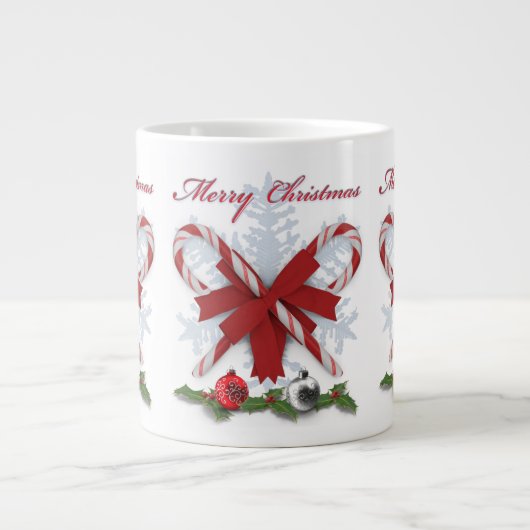 キャンディケーン メリークリスマス ジャンボコーヒーマグカップ (正面)