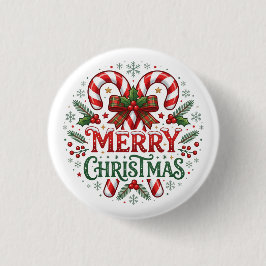 キャンディケーン メリークリスマス 缶バッジ
