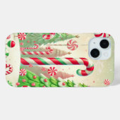 キャンディケーン 冬 ペパーミント 森林 クリスマス Case-Mate iPhoneケース (裏面 (横))