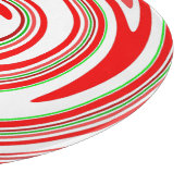 キャンディケーン 赤 白 緑 クリスマス スワール カッティングボード (角)