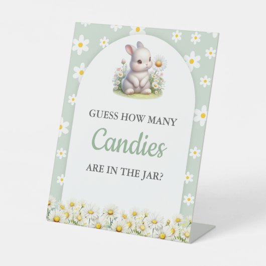 キャンディゲームのテディベア少年の数 台座サイン (正面)