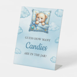 キャンディゲーム枕テディベアの数を推測 台座サイン