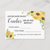 キャンディゲーム英語シャワスペインのーカードの数 プレイスカード (正面)