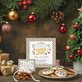 キャンディコーティングのシュガープラム クリスマスパーティー招待状 招待状
