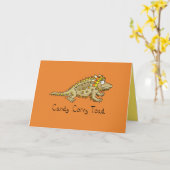 キャンディコーニーカード – 面白いハロウィーンのグリーティングカード カード (黄色い花)