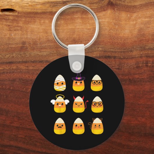 キャンディコーンの衣装キャラクター – かわいいハロウィンキッド キーホルダー (正面)