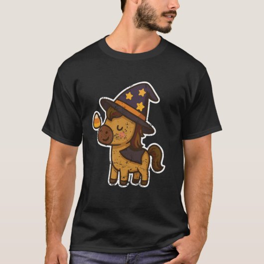 キャンディコーンの馬の魔女 Tシャツ (正面)