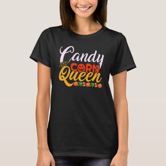キャンディコーンクイーンこれは私のハロウィーンの衣装 Tシャツ (正面)