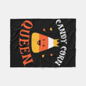 キャンディコーンクイーンハローウィンパーティかわいいコスチュームFunn フリースブランケット (正面(横))