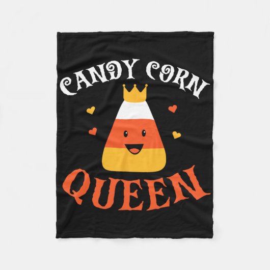 キャンディコーンクイーンハローウィンパーティかわいいコスチュームFunn フリースブランケット (正面)