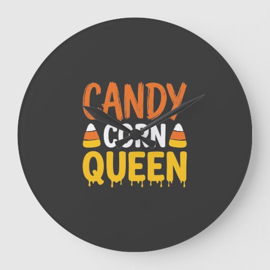 キャンディコーンクイーン・ハロウィングラフィック_1 ラージ壁時計 (正面)