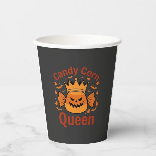 キャンディコーンクイーン ハロウィン クラウン コウモリ_1 紙コップ (正面)
