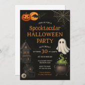 キャンディコーンスポオクタキュラハローウィンパーティ招待状 招待状 (正面/裏面)