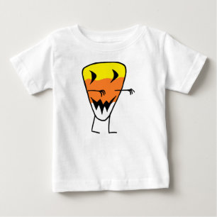 キャンディコーンゾンビベビーTシャツハロウィーンシャツ ベビーTシャツ