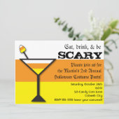 キャンディコーンマルティーニハローウィンパーティ招待状 招待状 (スタンド正面)