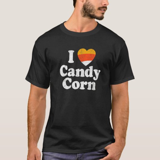 キャンディコーン大好き ハロウィン レトロ 80年代 70年代 コスチューム Tシャツ (正面)