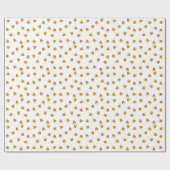 キャンディコーン模様ホワイトとオレンジのラッピング紙 ラッピングペーパー (フラット)