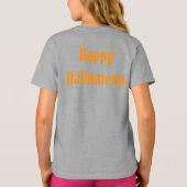 キャンディコーン、キャンディ検査おもしろいハロウィーン Tシャツ (裏面)