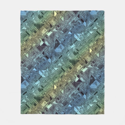 キャンディサーキット – レモンライム: フリースブランケット (正面)